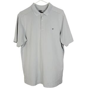 Callaway mens opti dry light grey golf active polo shirt size medium